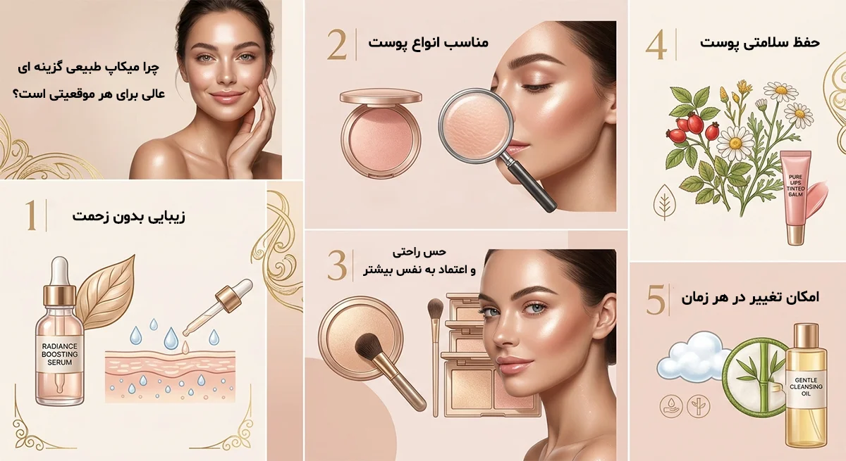 اینفوگرافیک میکاپ طبیعی