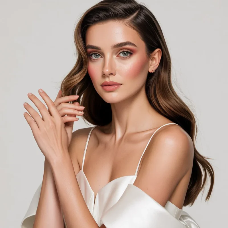 میکاپ هماهنگ با لباس سفید