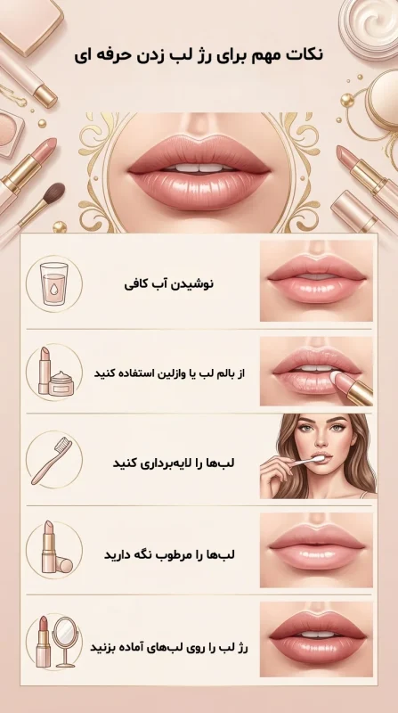نکات مهم برای رژ لب زدن 