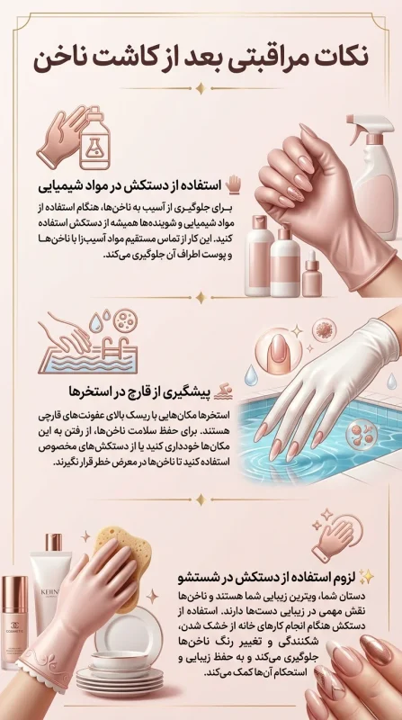 نکات مراقبتی بعد از کاشت ناخن
